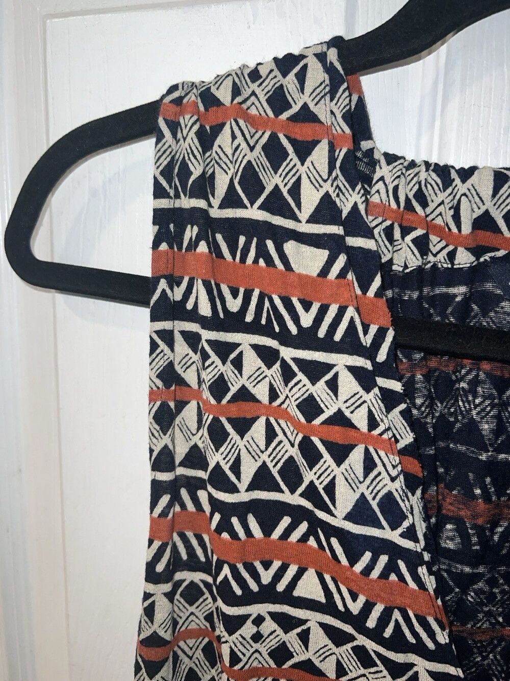 Lucky Brand Shirt Women 1X Linen Viscose Top Razor Back Sleeveless Boho Aztec - Picture 5 of 9
